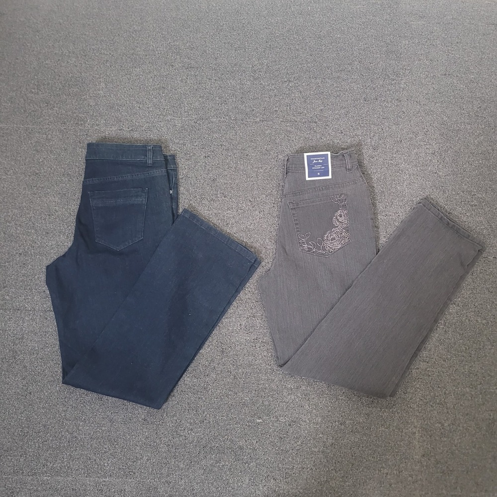Charter Club Christopher & Banks Size 6 Jeans Women Lot of 2 Straight Modern Fit